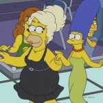 Homer Simpsons dressed in drag