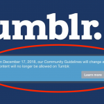 سوف يقوم Tumblr بإزالة المحتوى الجنسي وحظره