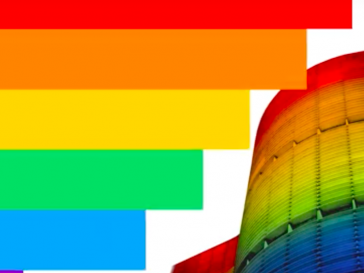Bandeira gay no Copan