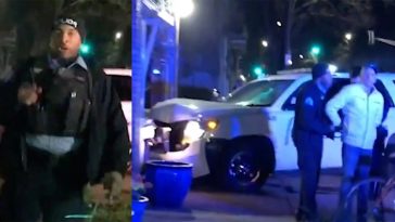 barpm st louis police suv crashed building officers handcuffed owner yelling at bystander 1
