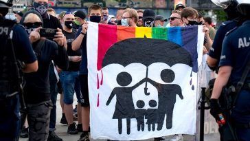 katowice poland anti lgbtq propaganda protest police