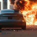 "Ativistas Destroem Carro Tesla em Londres para Protestar Contra Desigualdade e Extrema-Direita"