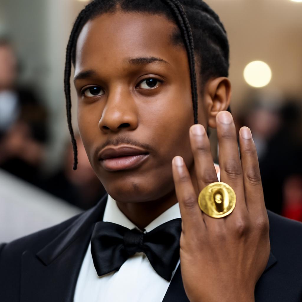 Rapper celebra o amor e a parceria com Rihanna com joia única em evento icônico em Nova York, EUA