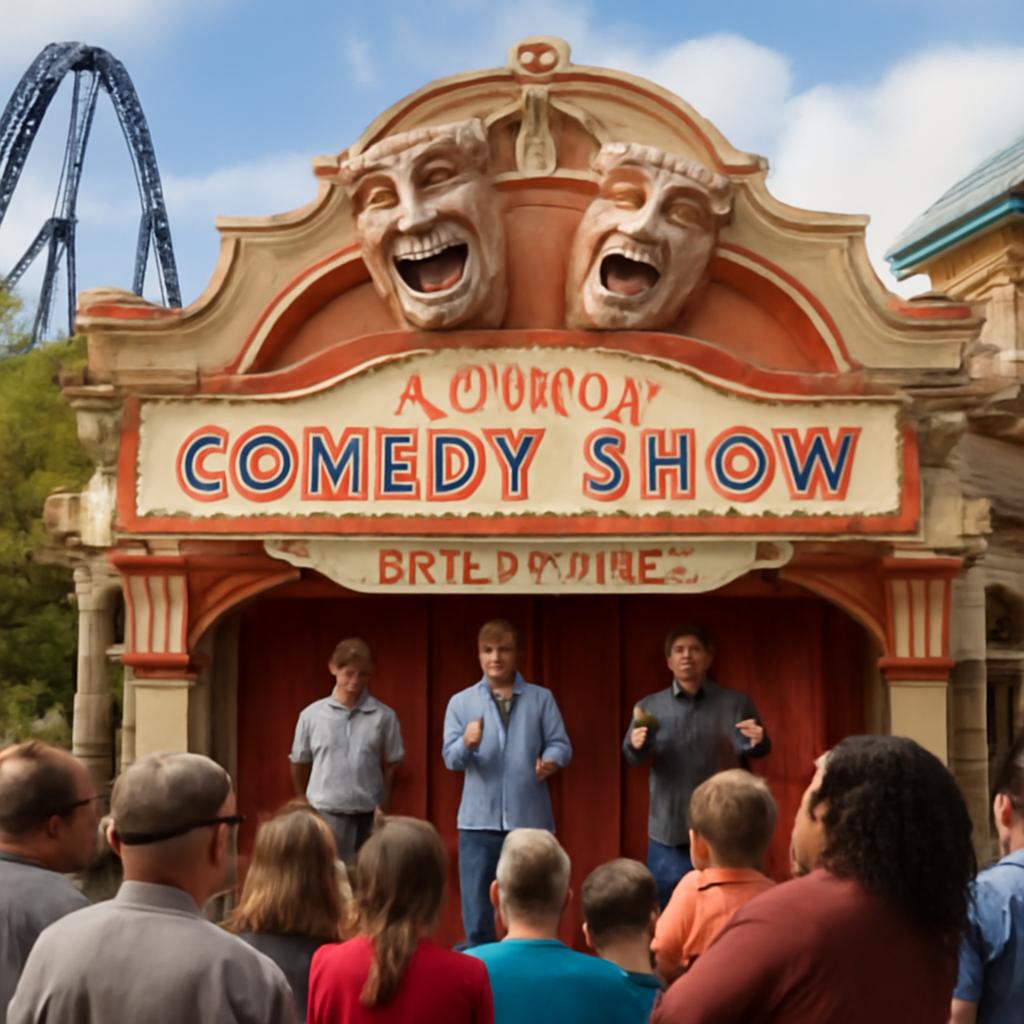 De junho a agosto, o parque em Sandusky, Ohio, traz stand-up gratuito para públicos variados, unindo diversão e risadas