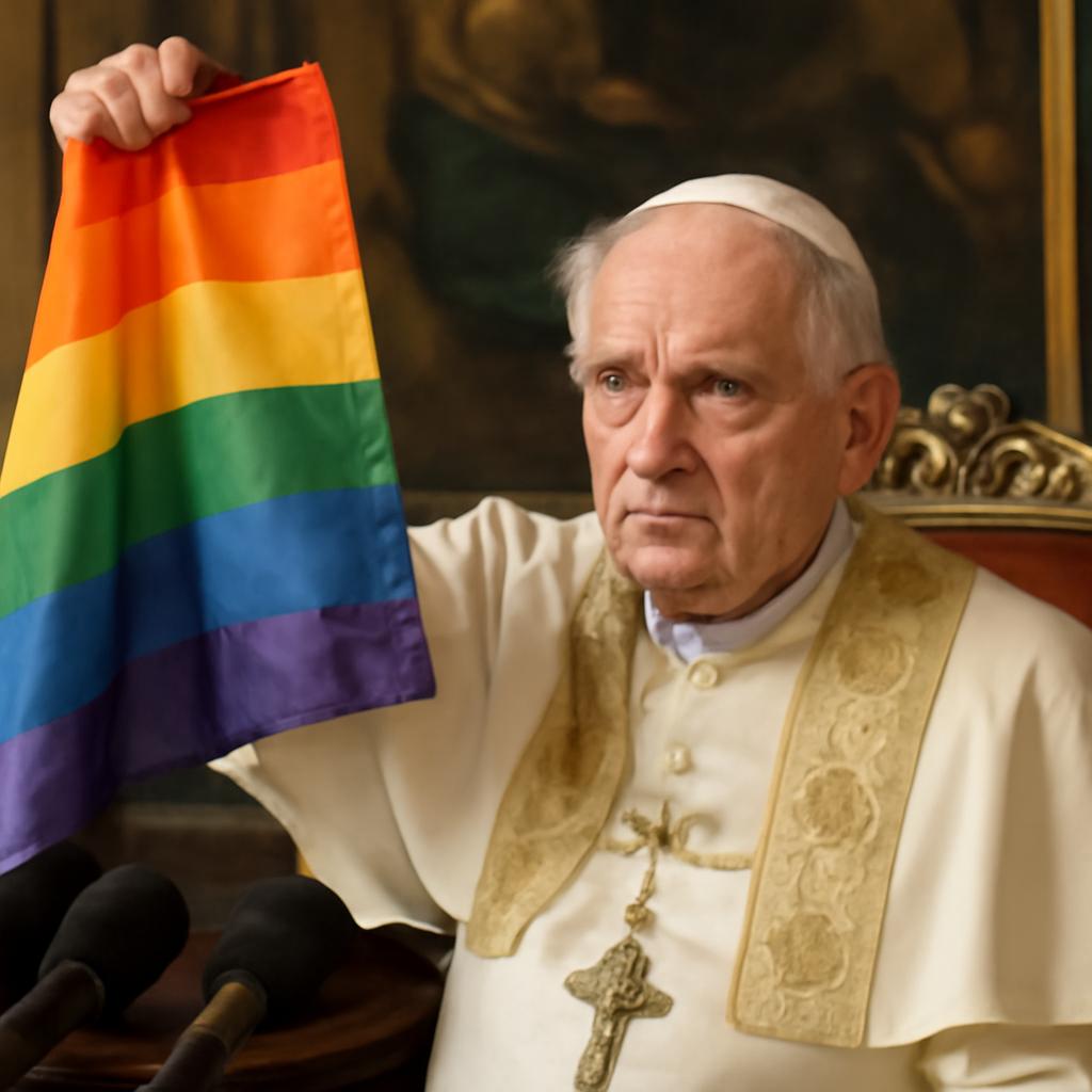 Vídeo viral mostra o papa evitando uma bandeira, mas não era a LGBT+. Saiba o que realmente aconteceu.