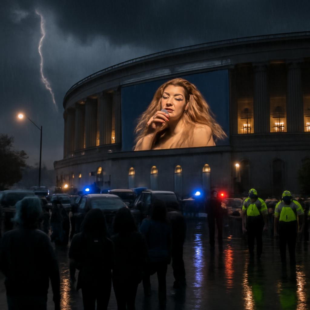 Concerto no Soldier Field só começou após as 21h devido a alertas de tempo severo, com foco total na proteção do público
