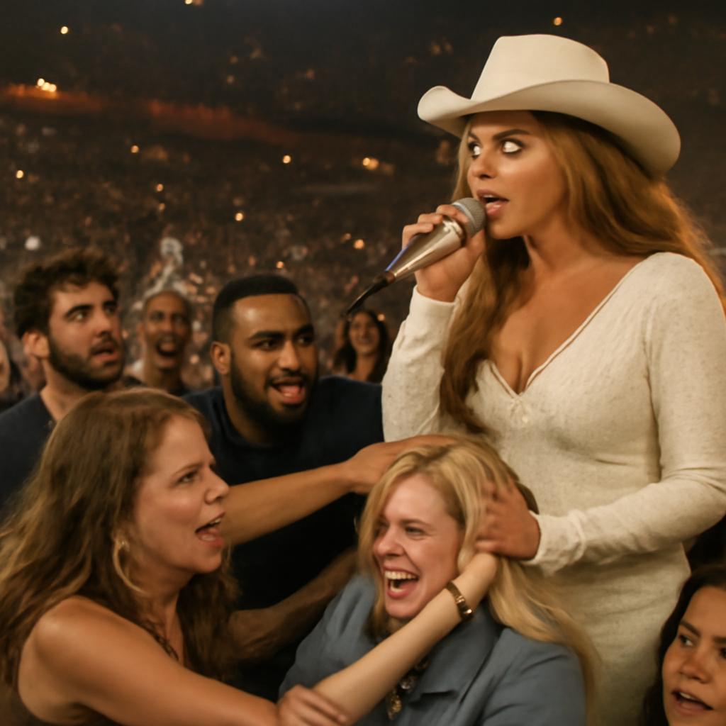 Fãs trocam socos durante apresentação de Beyoncé em Chicago, mas diva segue firme no palco da sua turnê Cowboy Carter