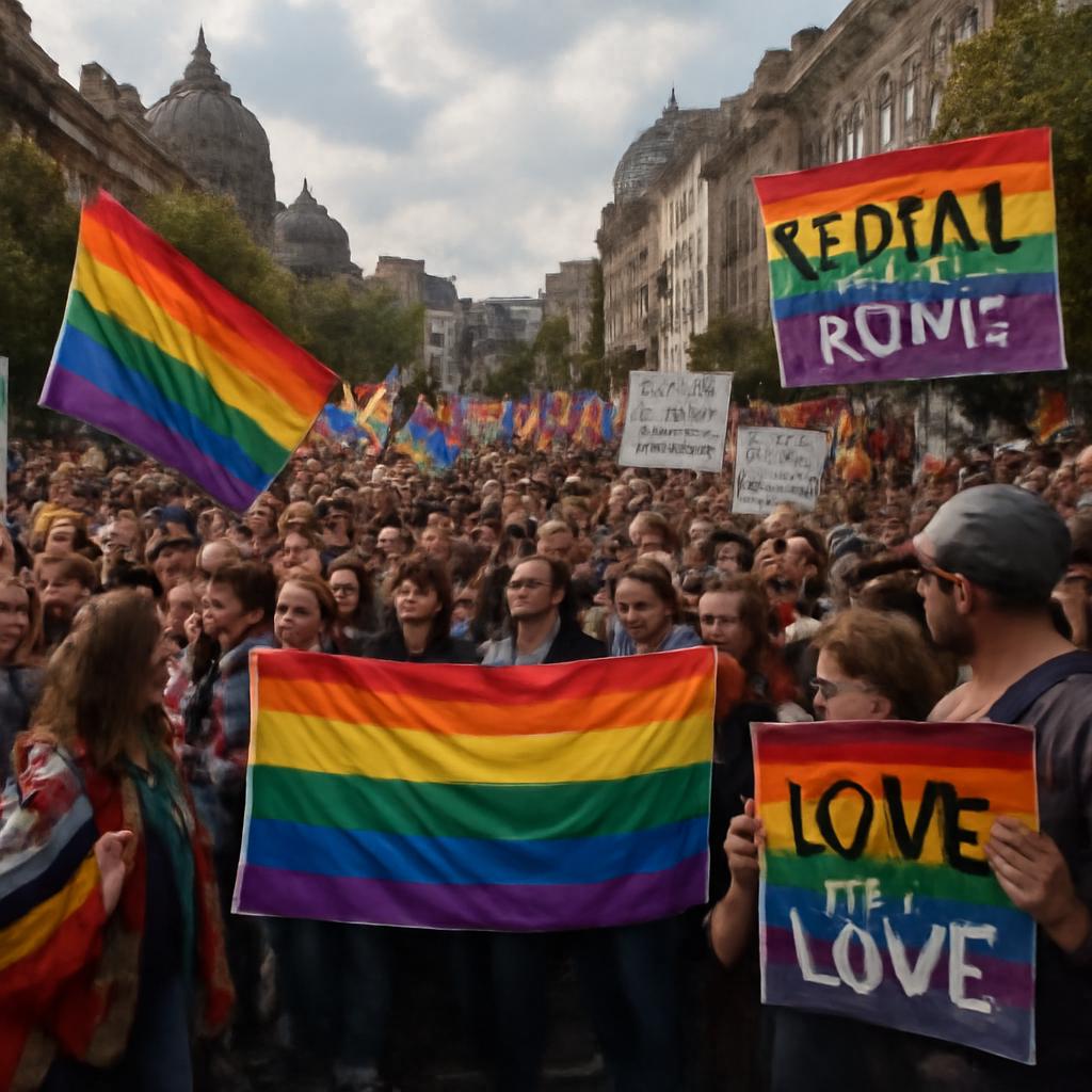 Manifestantes pedem ação da União Europeia contra governo húngaro que ameaça direitos LGBTQIA+