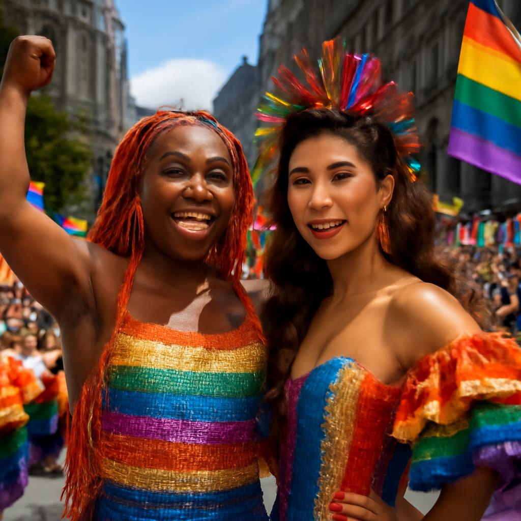 Dupla de estrelas queer se une para celebrar a diversidade na capital americana