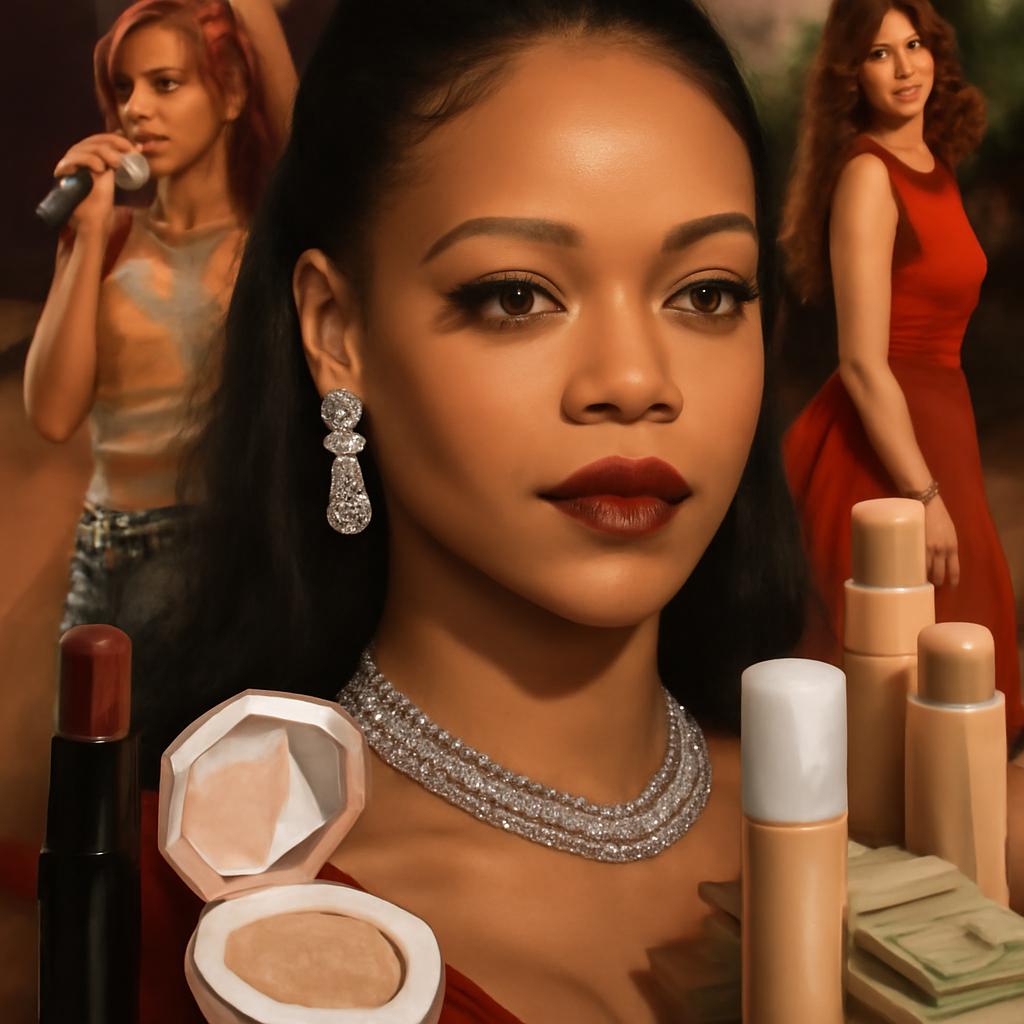 Descubra como Rihanna transformou sua carreira em um império de beleza e moda.