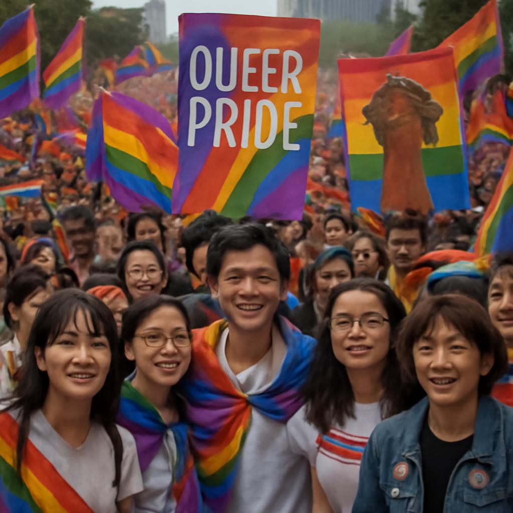 Comunidade LGBTQIA+ de Seul realiza festival após eleição de presidente liberal e enfrenta protestos conservadores