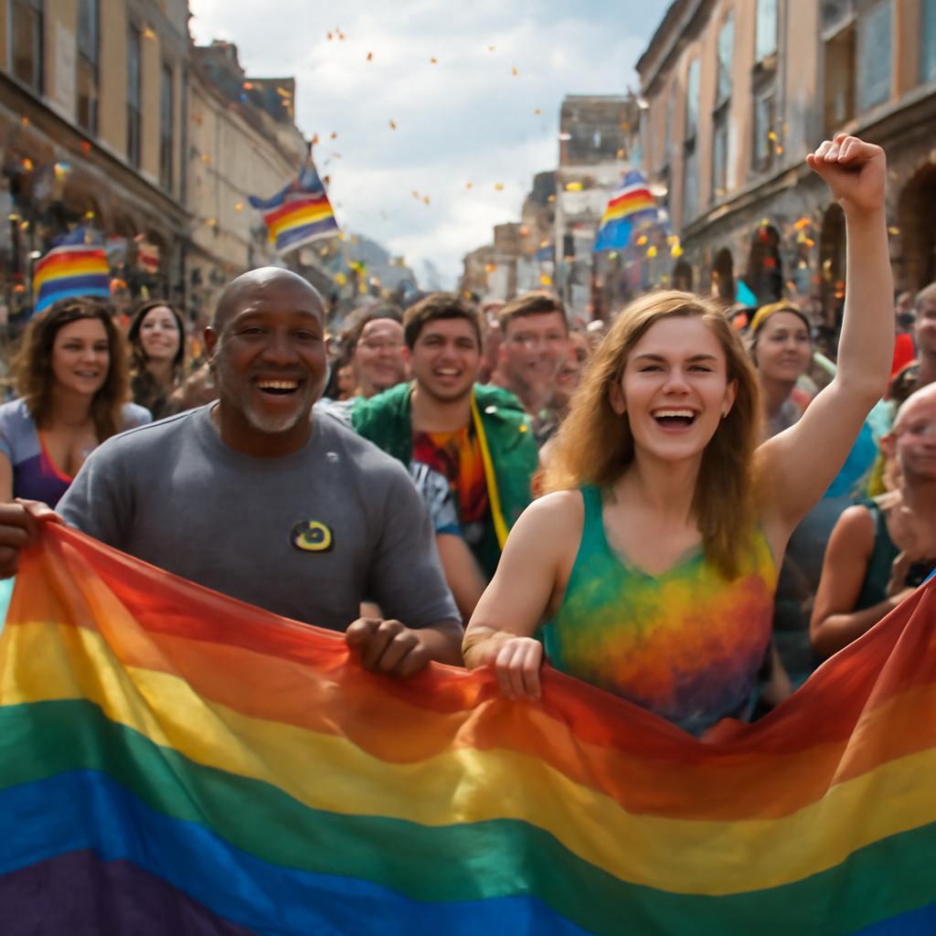 Milhares se reuniram em St Helier para marcar uma década de orgulho e luta pela comunidade LGBTQIA+