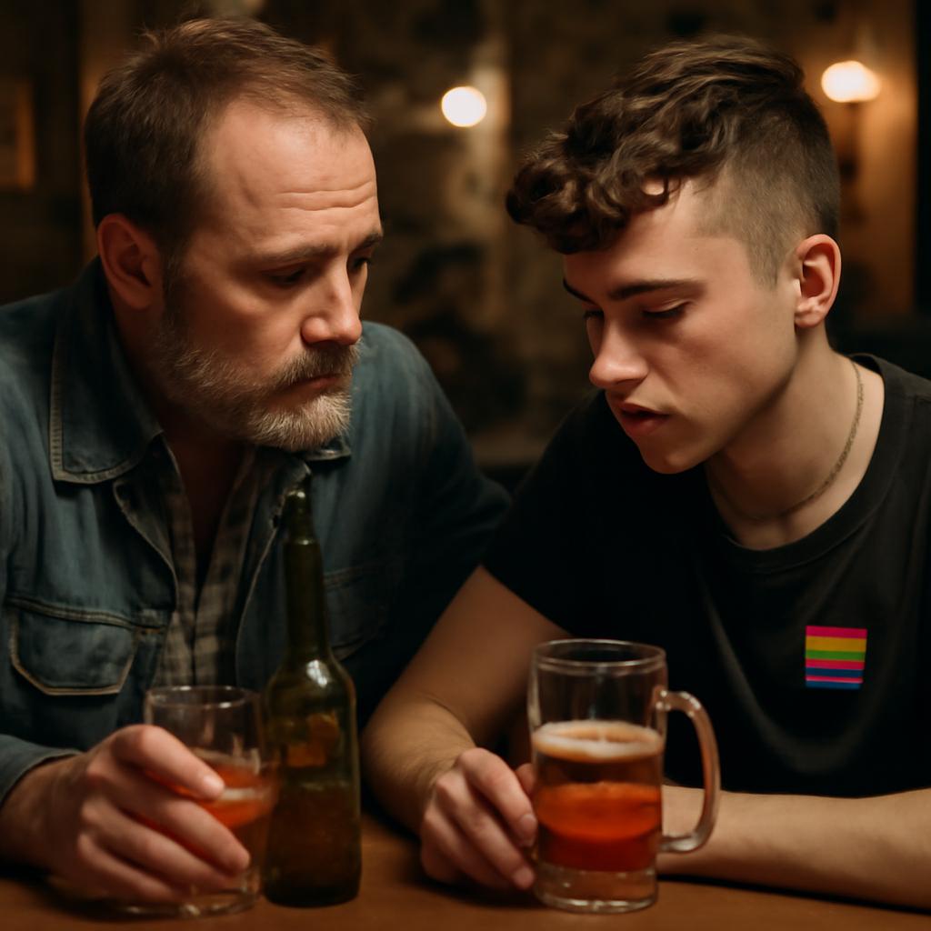 Entre uísque e silêncios, jovens LGBTQIA+ enfrentam o ritual da masculinidade tóxica em família