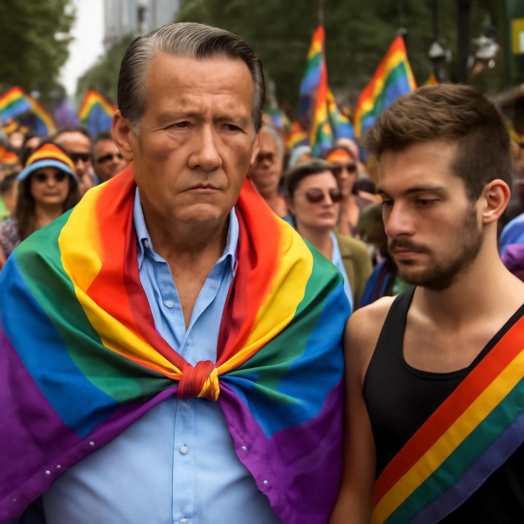 Entre apoyo público y negación familiar, Alfredo Adame vuelve a la Marcha del Orgullo y desata polémica con su hijo Sebastián