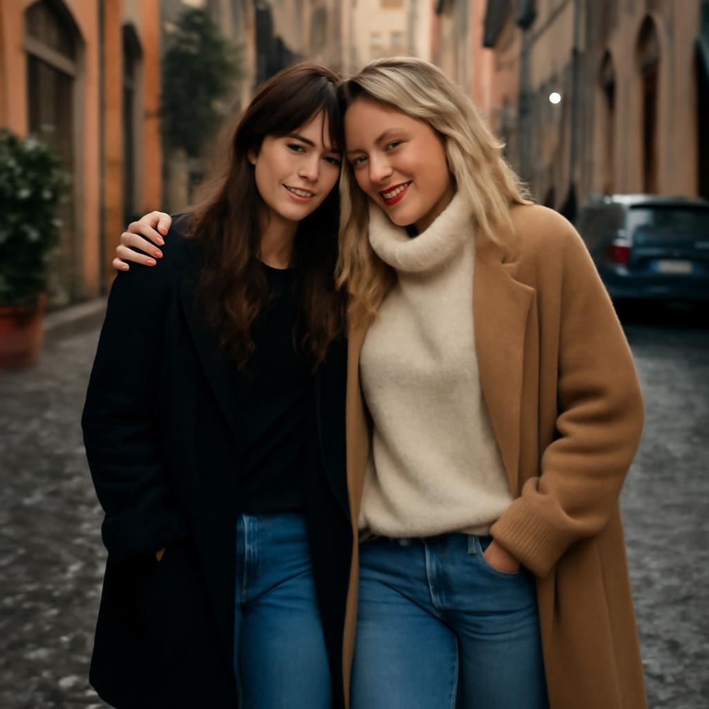 Após o fim do relacionamento com Chris Martin, Dakota encontra apoio em Kate Hudson durante passeio em Roma, Itália.
