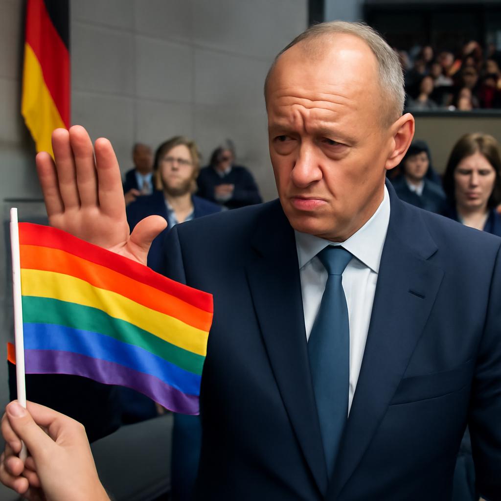 Merz rejeita bandeira do arco-íris no Bundestag e reforça discurso LGBTQIA+fóbico 13 Político alemão desqualifica a visibilidade queer, alimentando discurso de ódio e exclusão no centro da democracia