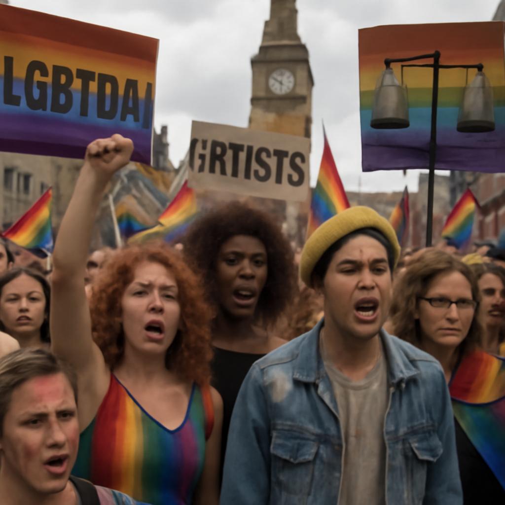 Milhares na Parada do Orgulho de Londres enfrentam chuva e expressam apoio à comunidade transgênero