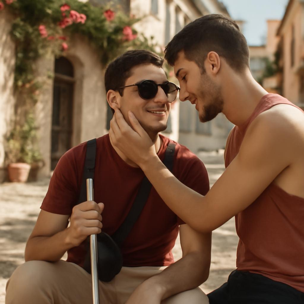 Descubra os desafios e as vitórias de um homem cego LGBTQIA+ em busca de amor e respeito na sociedade grega