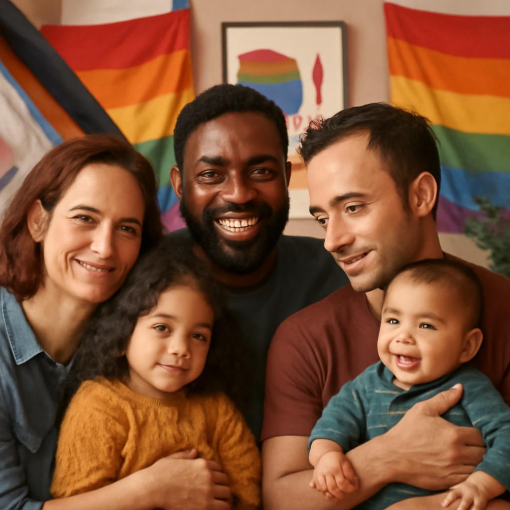 Casais LGBTQIA+ compartilham suas jornadas na adoção e fertilização in vitro, mostrando que o amor é a base de toda família