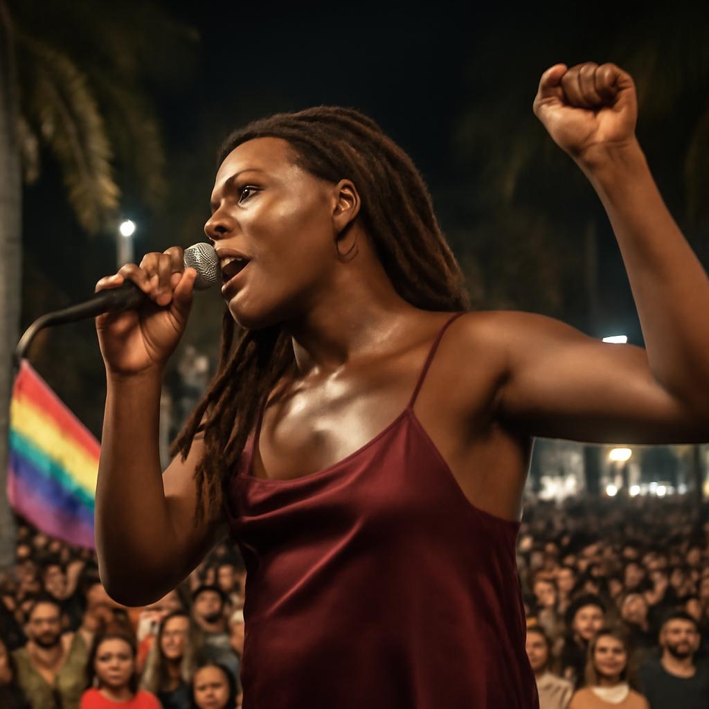 Apresentação histórica da cantora trans inspira e representa a comunidade LGBTQIA+ local