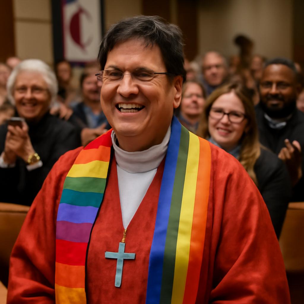 Karen Oliveto fez história ao ser escolhida mesmo com regras contrárias, inspirando a luta LGBTQIA+ na fé