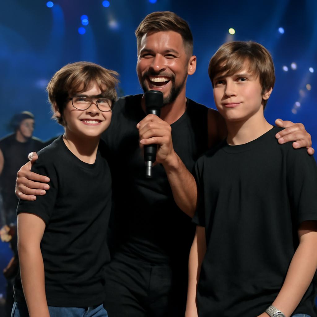 Pai presente e radiante, Ricky Martin emociona fãs ao curtir com seus filhos show do 'Conejo Malo' em Puerto Rico