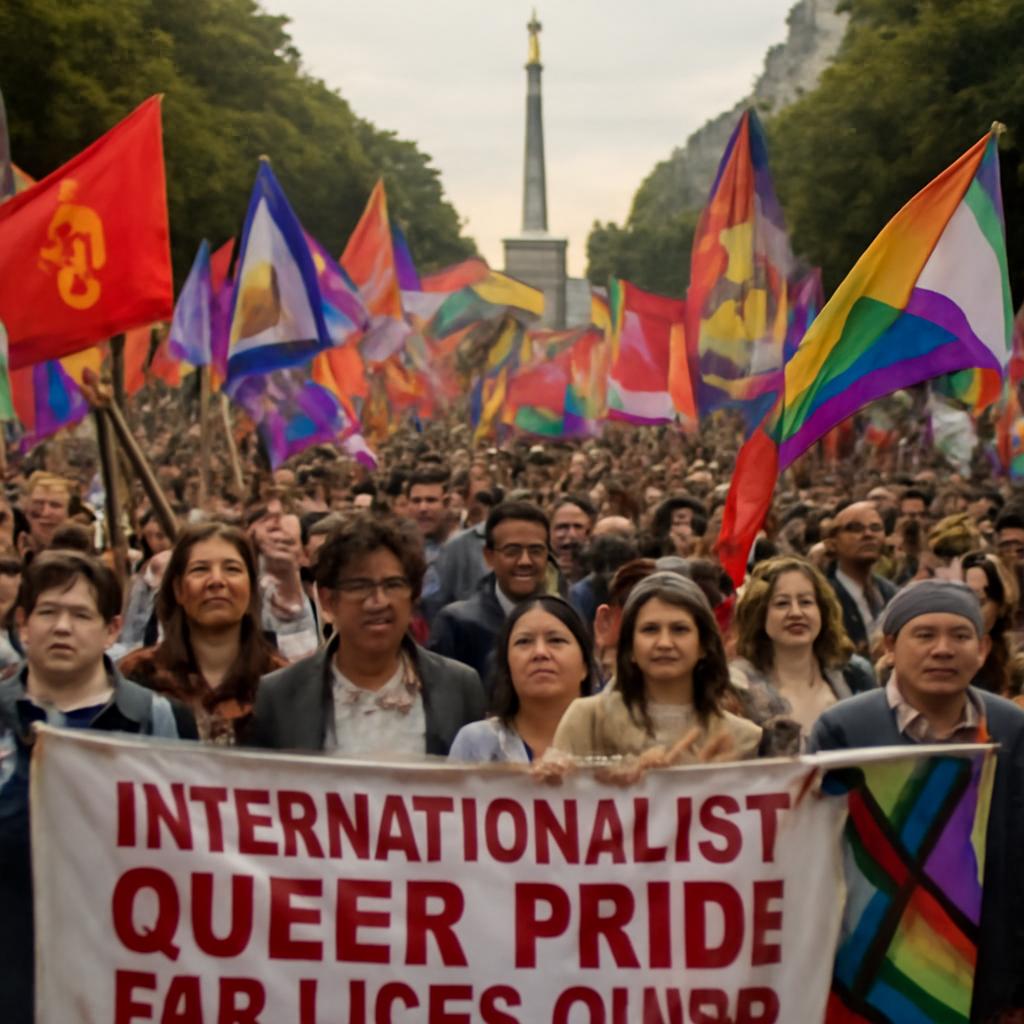 10 mil na Internationalist Queer Pride por Libertação em Berlim 12 Manifestação propalestina no CSD de Berlim reúne multidão e provoca tensão na luta por direitos LGBTQIA+