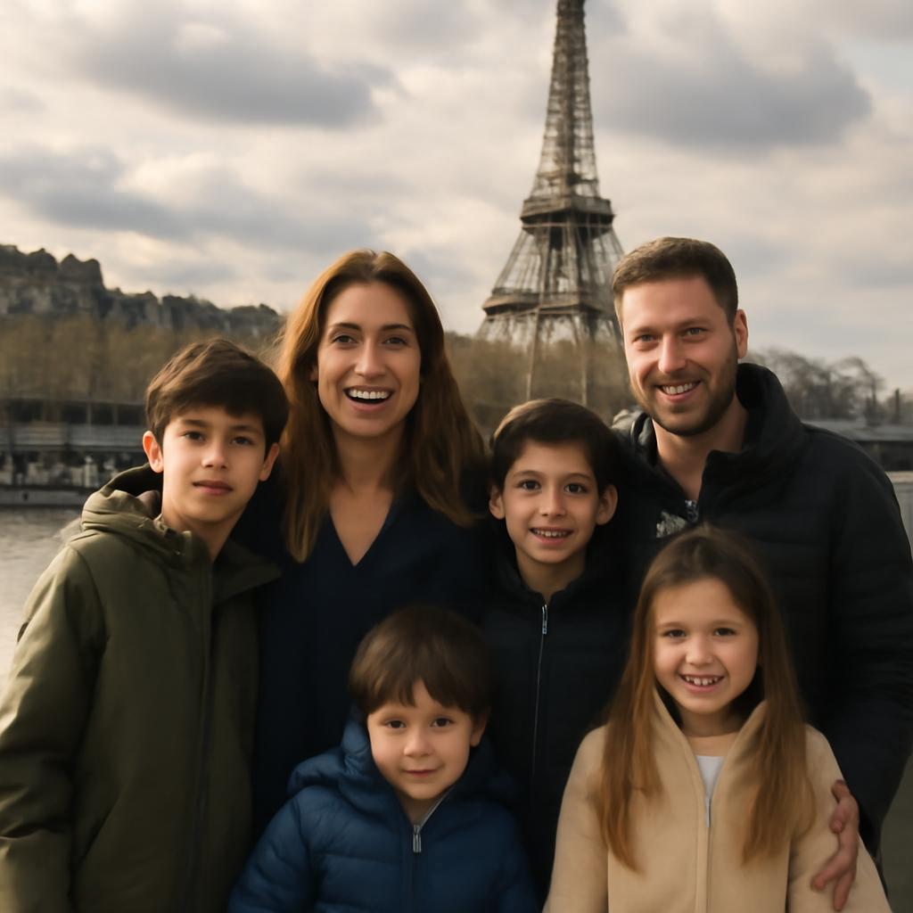 Apresentadora encanta ao mostrar momentos de união com marido e filhos em países do Velho Continente