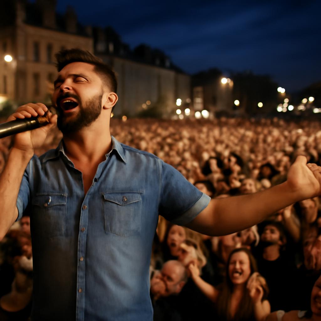 Com navettes e parkings gratuitos, o concerto de Kendji Girac no front de mar de Dieppe promete uma noite inesquecível