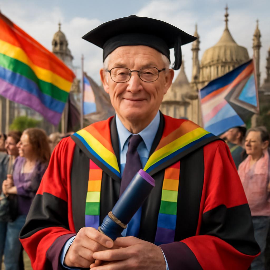 Ted Brown, organizador da primeira Parada do Orgulho no Reino Unido, é homenageado por sua luta histórica
