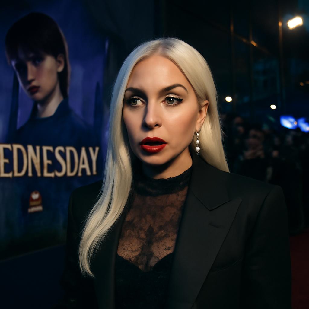 Pop star também estreia como atriz na série de Tim Burton ao lado de Jenna Ortega