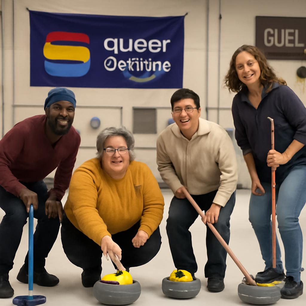 Liga queer de curling chega a Guelph com espaço seguro e inclusivo 12 Primeira liga LGBTQIA+ do clube de curling de 187 anos promove diversão e acolhimento para todos