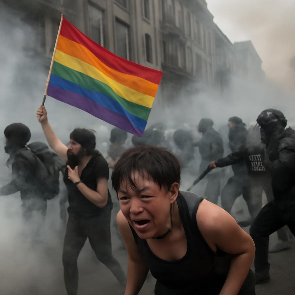Manifestação LGBTQIA+ em Montreal, Canadá, enfrentou repressão e momentos de tensão nas ruas
