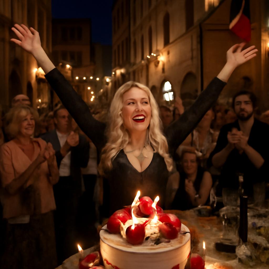 A rainha do pop vive momentos mágicos em sua festa de aniversário com o namorado e suas filhas na Itália