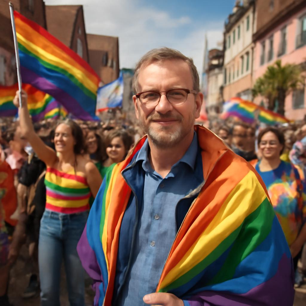 Moderador e ativista destaca a importância da visibilidade LGBTQIA+ em Friedberg, Hessen