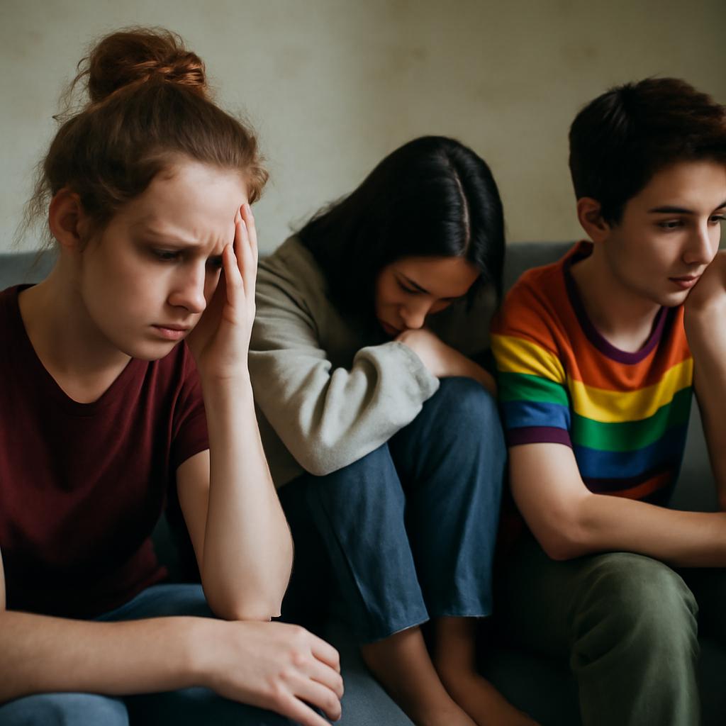 Estudo revela piora da saúde mental de adolescentes LGBTQIA+ e meninas ao longo dos anos escolares