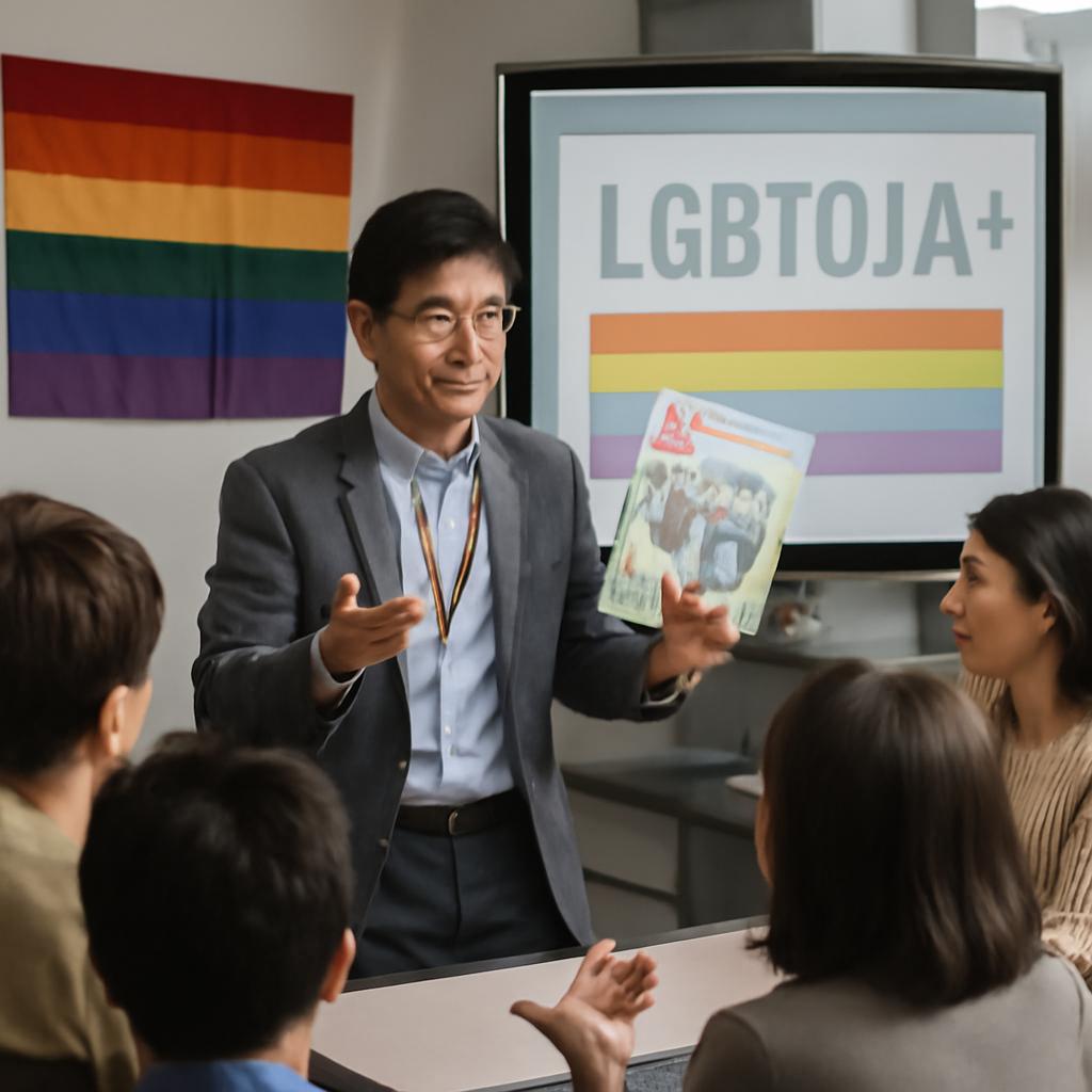 Funcionários públicos e professores debatem diversidade sexual por meio de livro ilustrado na prefeitura de Takamatsu, Japão
