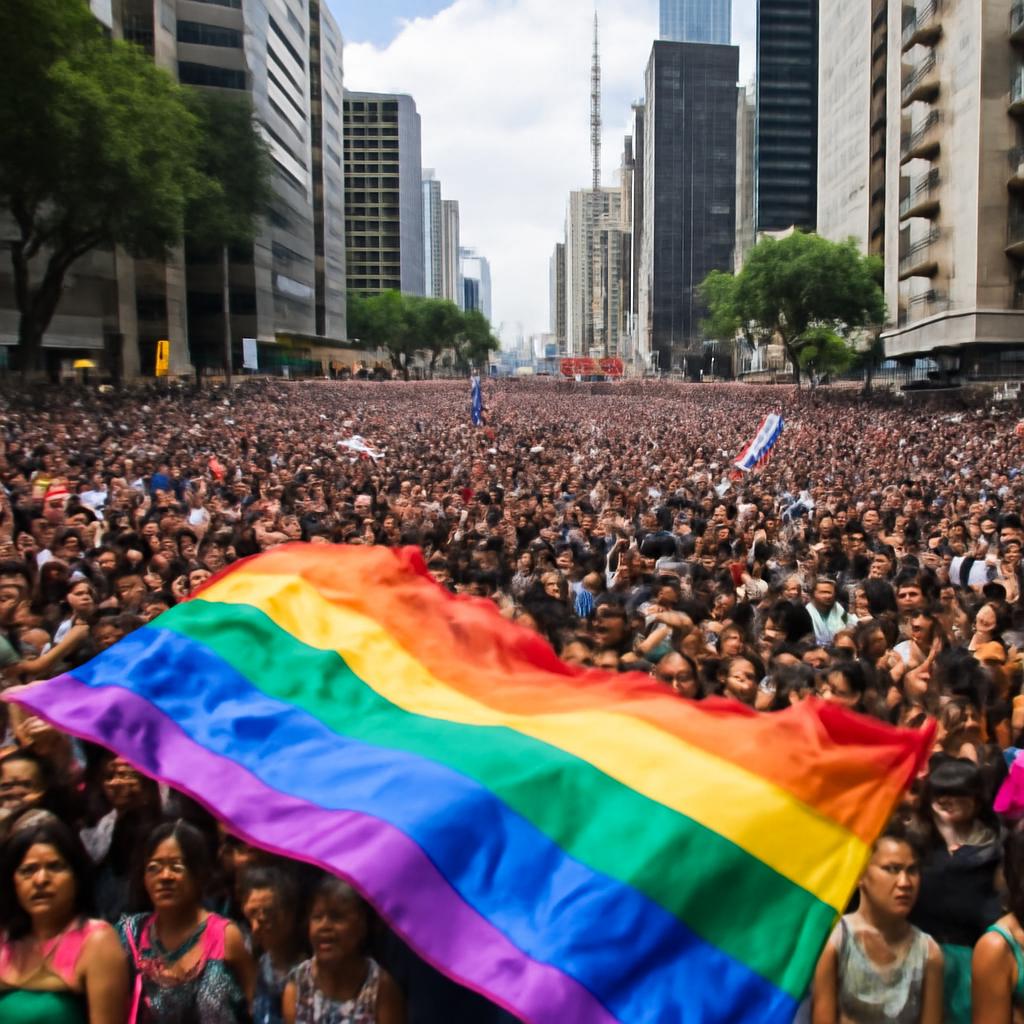 Evento histórico celebra diversidade e luta por direitos com energia vibrante e empoderamento na maior cidade do Brasil