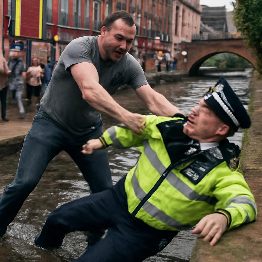 Durante abordagem na Gay Village de Manchester, agressor proferiu insultos homofóbicos e tentou arrastar policial para o canal
