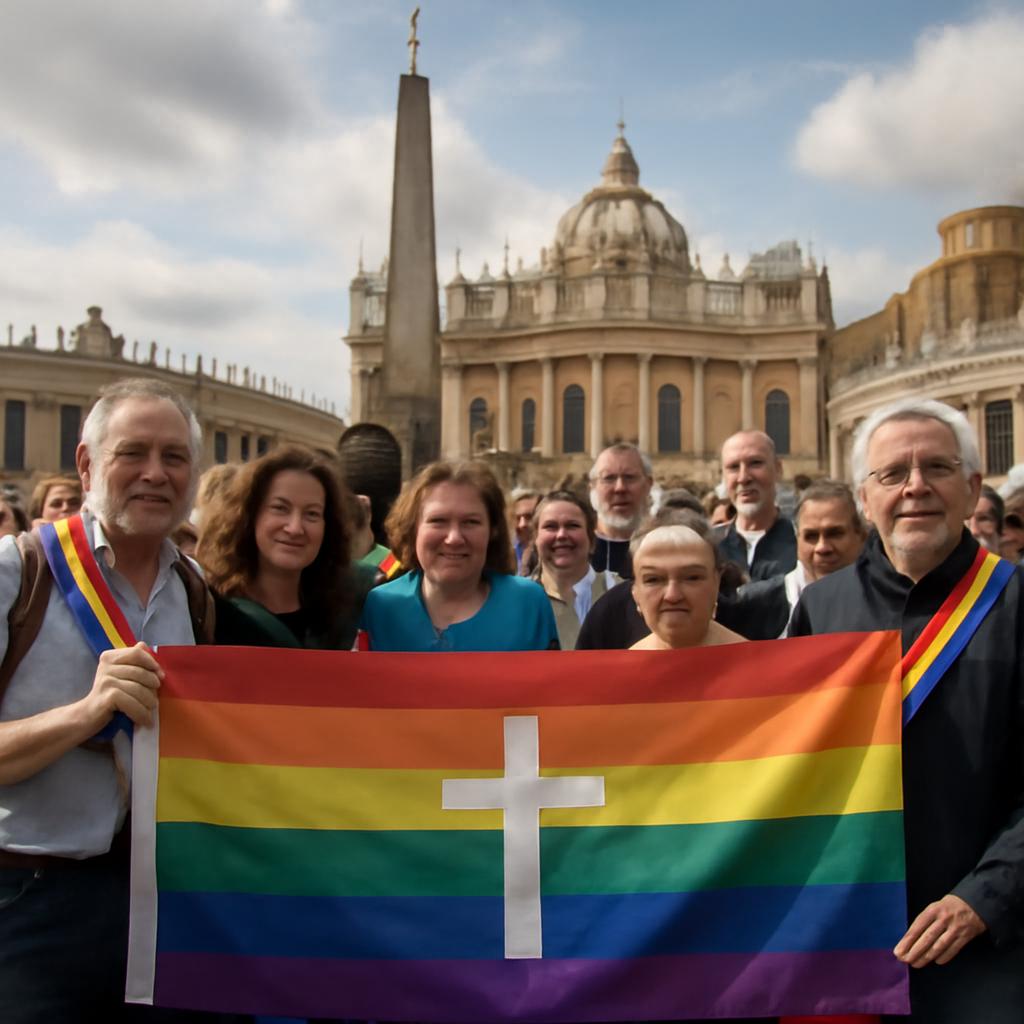 Evento histórico promove inclusão e visibilidade LGBTQIA+ na Igreja Católica durante o Ano Jubilar em Roma, Itália