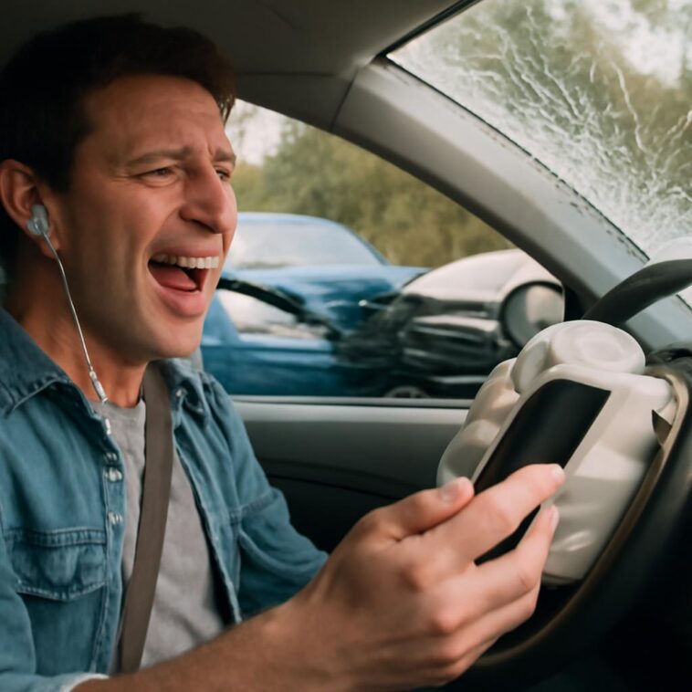 Vídeo viral mostra jovem que capotou o carro enquanto se empolgava com música da diva pop