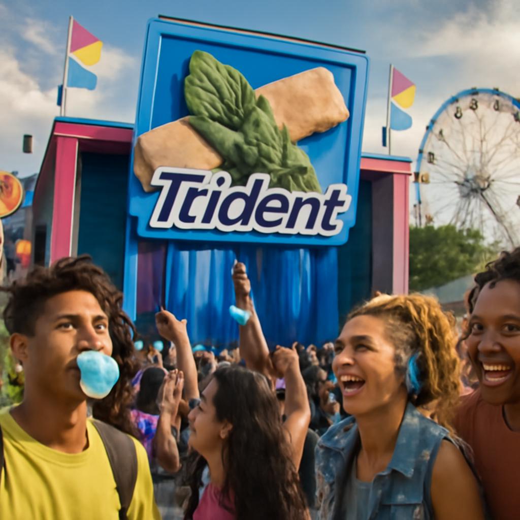 Estande imersivo da Trident no festival conecta música e identidade jovem com experiências exclusivas