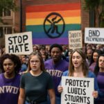 Manifestação reafirma resistência LGBTQIA+ diante de vandalismo e intolerância na universidade sul-africana