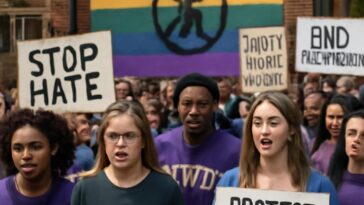 Manifestação reafirma resistência LGBTQIA+ diante de vandalismo e intolerância na universidade sul-africana