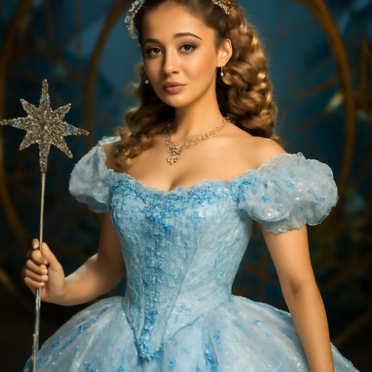 Cantora vive o figurino da personagem Glinda fora dos sets, reforçando sua conexão com o musical Wicked