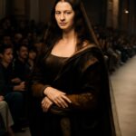 Artista drag transforma-se na icônica Monna Lisa durante desfile da Boss na Semana de Moda de Milão
