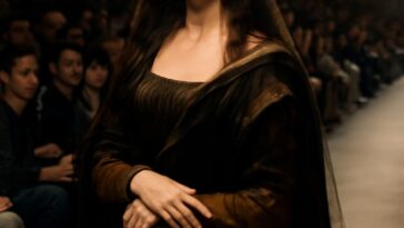 Artista drag transforma-se na icônica Monna Lisa durante desfile da Boss na Semana de Moda de Milão