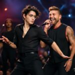 Com 17 anos, Tino surpreende público ao brilhar no palco ao lado do pai, símbolo de orgulho e representatividade LGBTQIA+