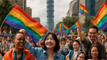 Mais de 150 mil pessoas participaram da Parada do Orgulho LGBTQIA+ em Taipei, defendendo respeito e autonomia de gênero