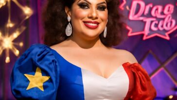 Sami Landri representa a cultura acadiana com irreverência e talento na competição nacional de drag queens